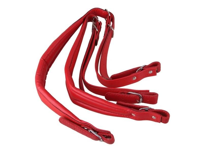 2Pcs Artificial Leather Adjustable Harness Strap White For Accordion Carousel 1