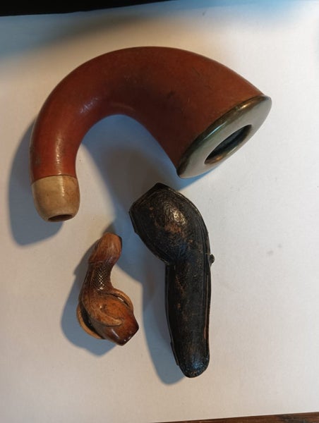 Old Pipe Ends..2 Superbly Carved & Box Carousel 1