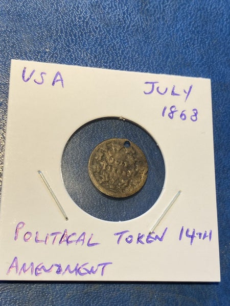 USA July 1868 Political Token Carousel 1