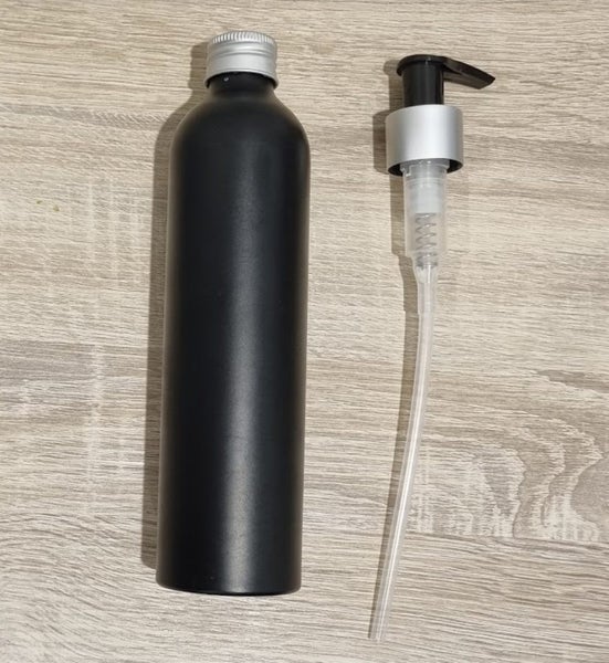 300ml aluminium bottle + cap + pump Carousel 6