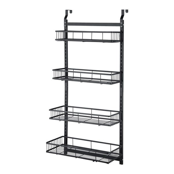 4 Tiers Kitchen Bathroom Over The Door Hanging Organizer Storage Rack Carousel 2