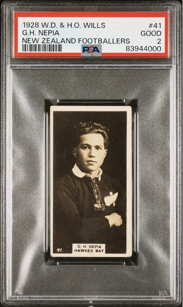 GEORGE NEPIA, 1928 W.D. & H.O. Wills New Zealand Footballers, PSA 2, Pop 1 Carousel 1