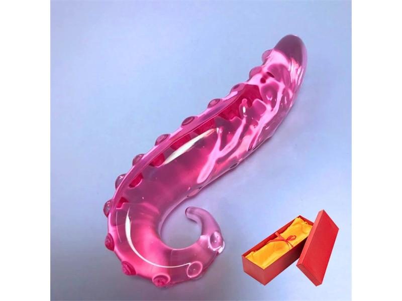 BLACKWOLF Crystal Glass Dildos Masturbator Realistic Dildo Penis Glass Beads Carousel 1