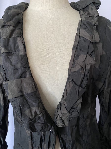 KIWI MADE *ANNAH S* TIMELESS ELEGANCE GLAM TAFFETA DUSTER JACKET (M) Carousel 2