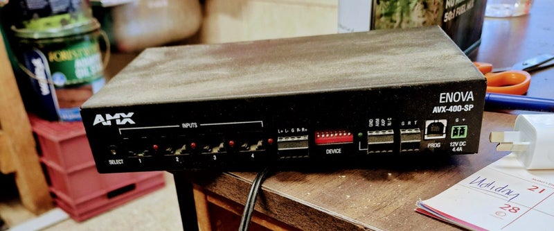AMX by Harman Enova AVX-400-SP Cat5 Presentation Switcher w/ A/C Adapter Carousel 1