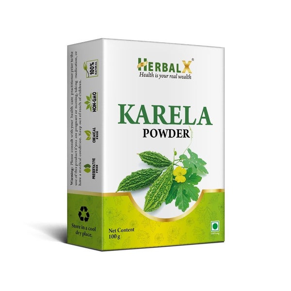 HerbalX Karela / Bitter Melon Powder | Momordica charantia 100 g Carousel 1