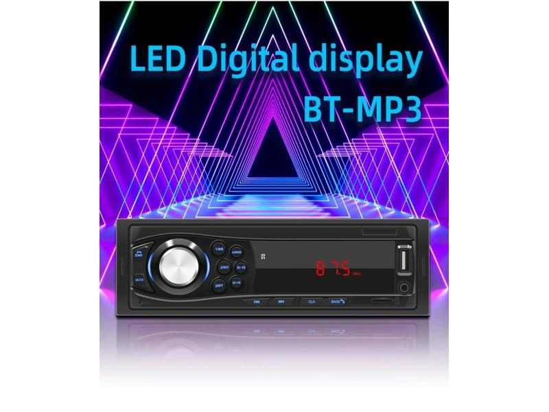 Car Radio In Dash 1 Din Tape Recorder MP3 Player FM Audio Stereo USB SD AUX Carousel 1