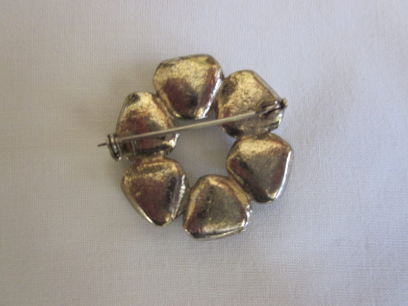 Vintage AGATE SILVER BROOCH Carousel 2