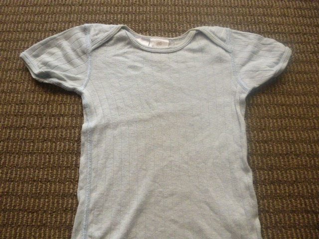 UNISEX /SUPERFIT = LIGHT BLUE SHORT SLEEVE THERMAL ( SZ 2)wool/cotton Carousel 2