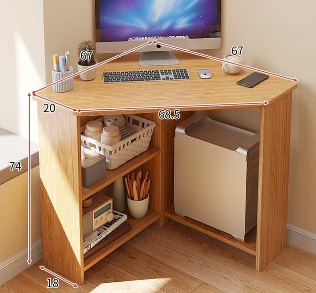Study Desk Triangular Corner Computer Desk Carousel 2