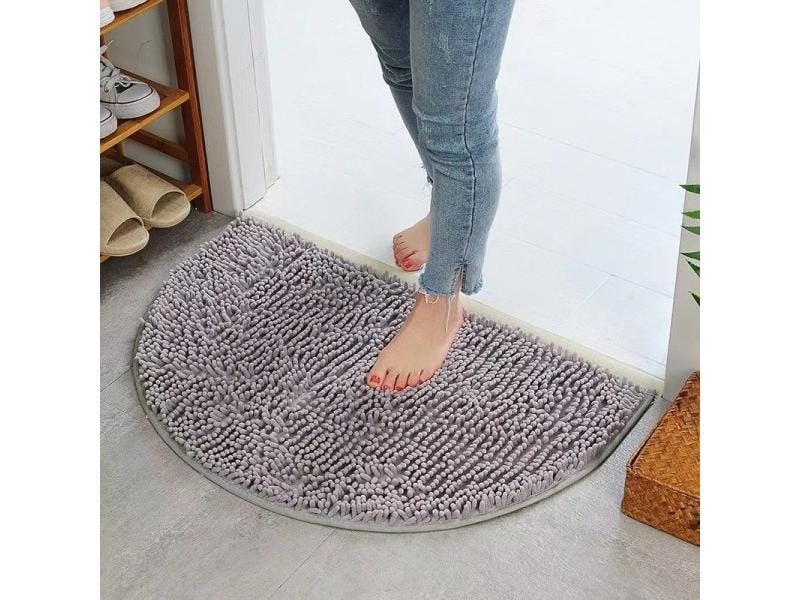 40X60cm Soft Semi Circle Bathing Room Rug With Dirt Barrier Carousel 1