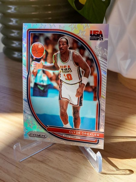 2020-21 Prizm Clyde Drexler Team USA silver holo NBA Card Carousel 1