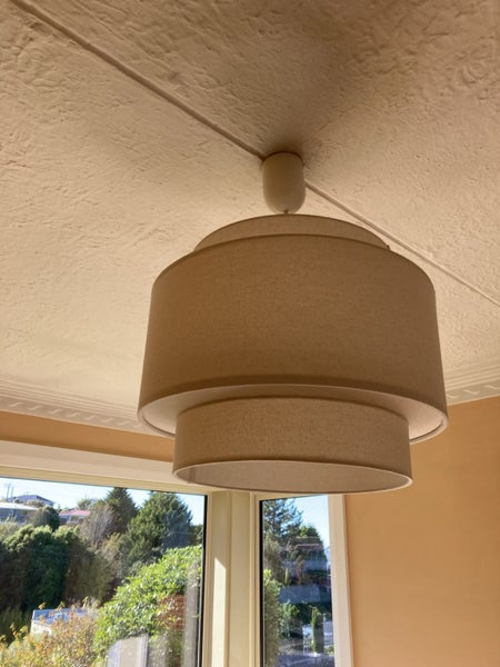 Cream Fabric Ceiling Light Shade Carousel 1