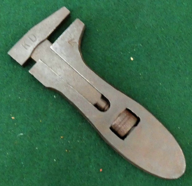 "WAR FINISH" WW1 BROAD ARROW Marked Govt. MILITARY 'King Dick' Spanner WRENCH Carousel 1