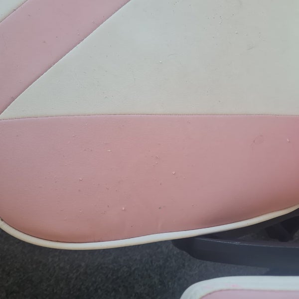 Pink and white desk chair Carousel 2