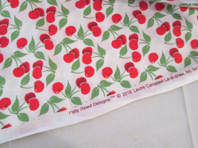 Patty Reed Designs Cherry Print Fabric Piece Carousel 2