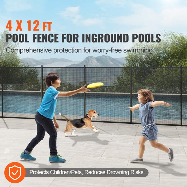 New Pool Fence 4 x 12 FT Removable Pool Fences for Inground Pools Outdoor Carousel 2