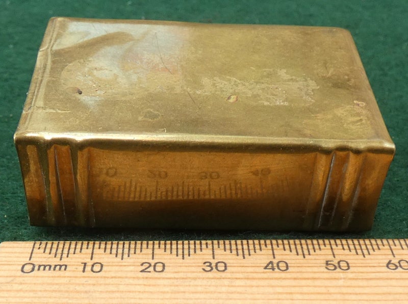 BRASS German WW1 Trench Art Matchbox Holder Imperial German Soldier Belt Buckle Carousel 5