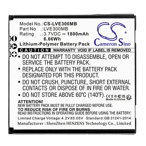 Cameron Sino Cs Lve300Mb 1800Mah Replacement Battery For Levana Astra Carousel 3