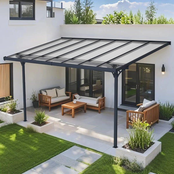 4360 L x 2550 W Aluminium Canopy, Patio cover, Carport, Lean To Pergola,8mm Roof Carousel 1