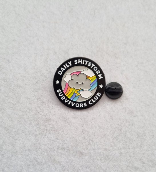 **NEW** Daily Sh*tstorm Survivors Club Enamel Pin Badge Carousel 1