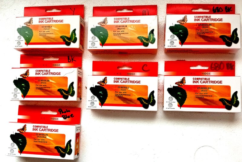 Set of 7 compatible Canon 680XXL & 681XXL inkjet cartridges - refillable !! Carousel 1