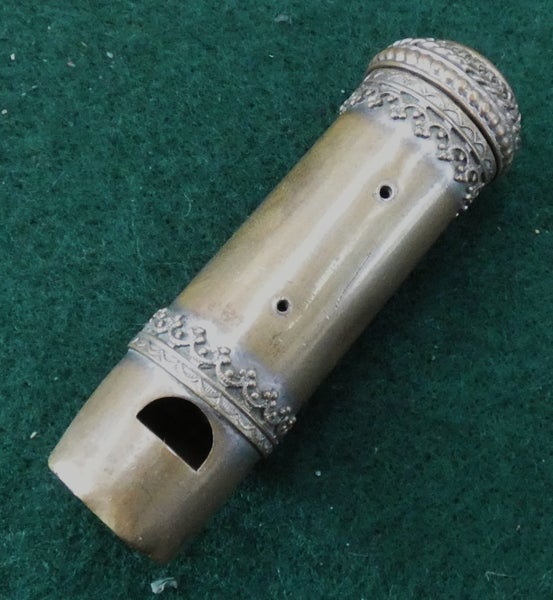 Antique VESTA Match Case Matchsafe WITH a COMPASS & a WHISTLE Made for MacGyver? Carousel 1