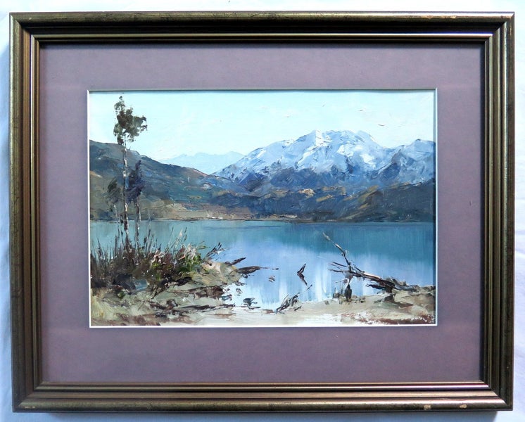 ASTON GREATHEAD "GLENDHU BAY, LAKE WANAKA" 1989" GLAZED OIL ON BOARD62863864477185111
