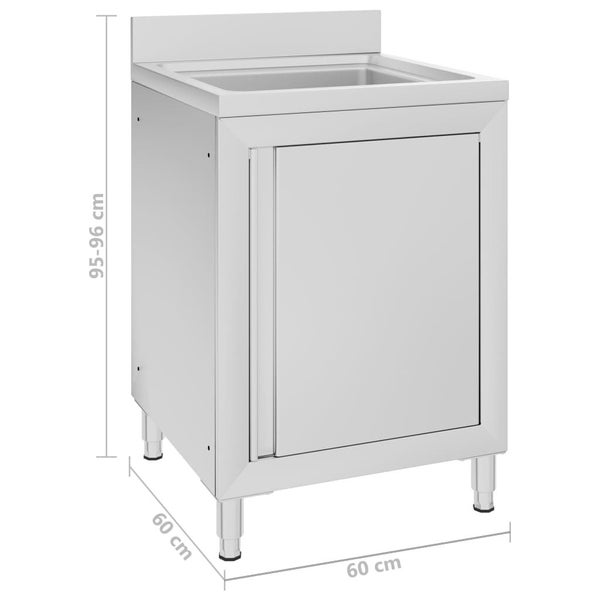 Commercial Kitchen Sink Cabinet 60X60X96 Cm Stainless Steel Oaixxi Carousel 2