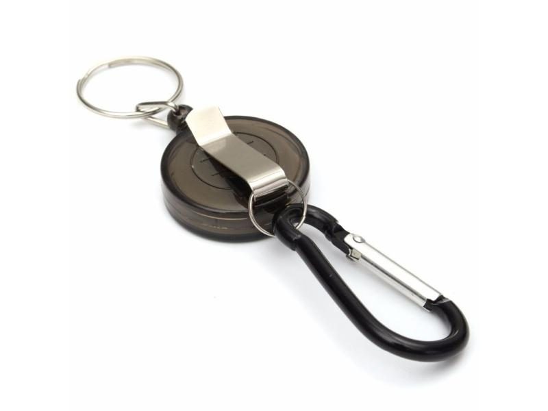 6 Candy Colors Multifunctional Keychain With Retractable ID Card Holder Carousel 2