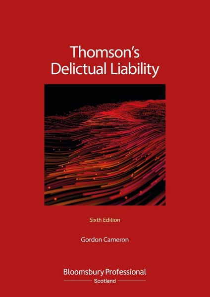 Thomson's Delictual Liability by Gordon Cameron - Paperback Carousel 1