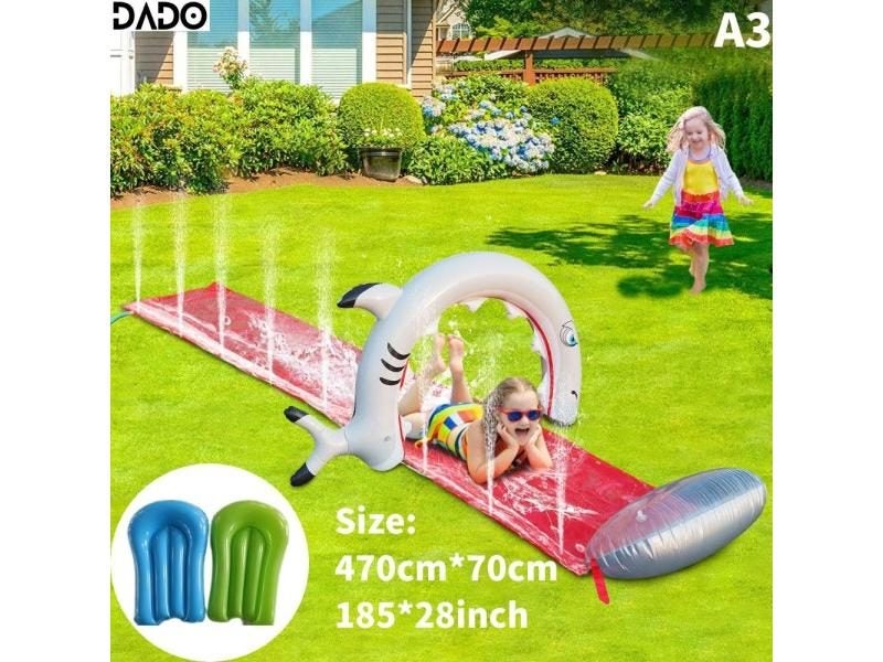 Fun Lawn Slides Water Slip Boogie Boards Sprinklers Inflatable Backyard Mat For Carousel 1