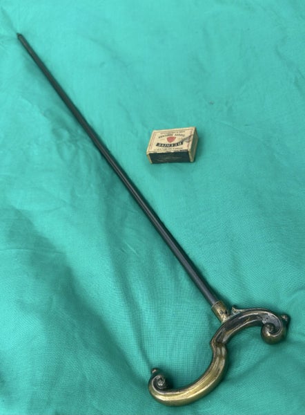 Antique brass & steel walking stick Carousel 2