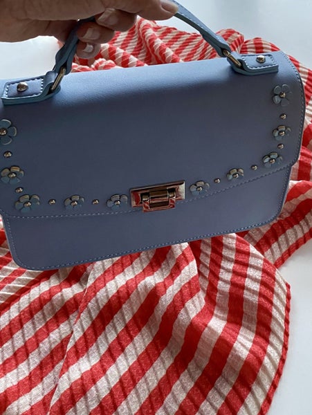 David Jones Floral Clutch Handbag - powder blue62936668826755113