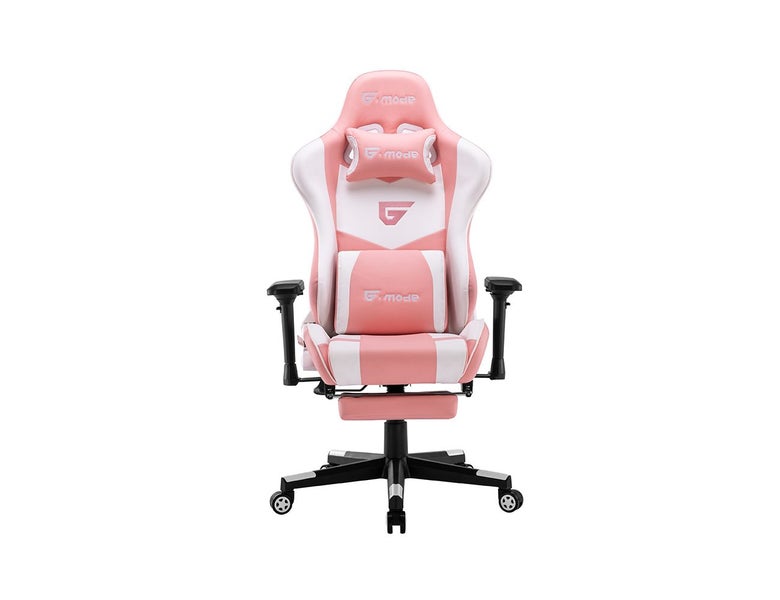 Gaming Chair Office Chair - Pink + White Carousel 1