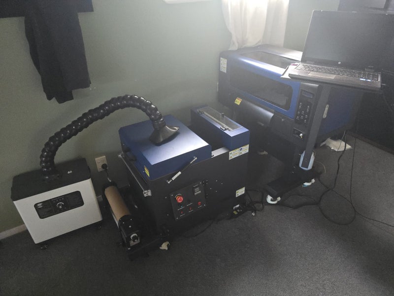 30/40 cm dtf printer full set up with computer and supplies Carousel 1