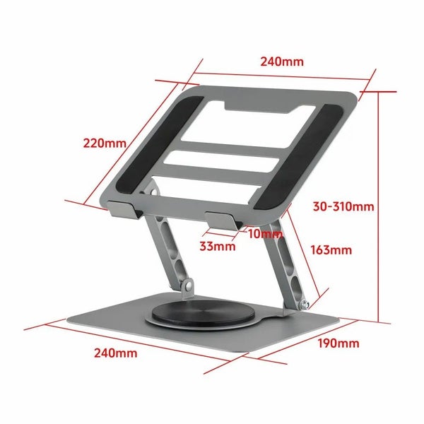 Laptop Stand Folding Lift Cooling Base Desktop Tablet Portable Adjustable Carousel 16
