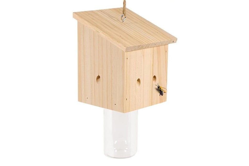 Bee Trap for Outside Hanging Wood Carpenter Bee Traps and Plastic Jar -Style2 Carousel 1