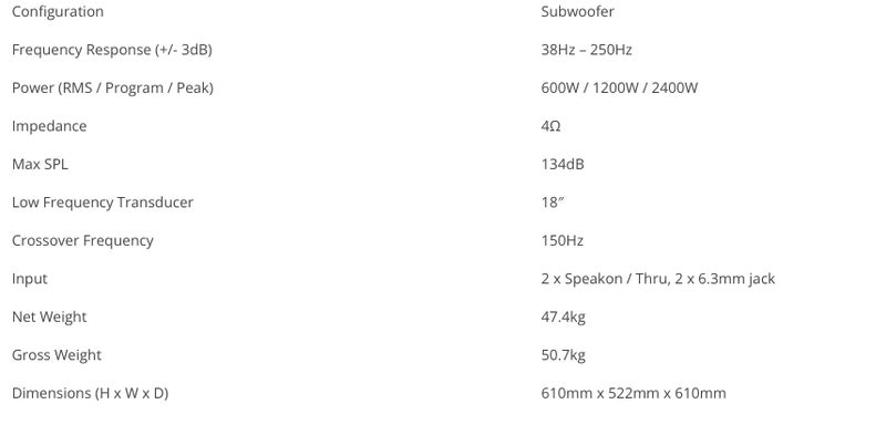 Wharfedale Pro EVP-X18PB sub Carousel 7