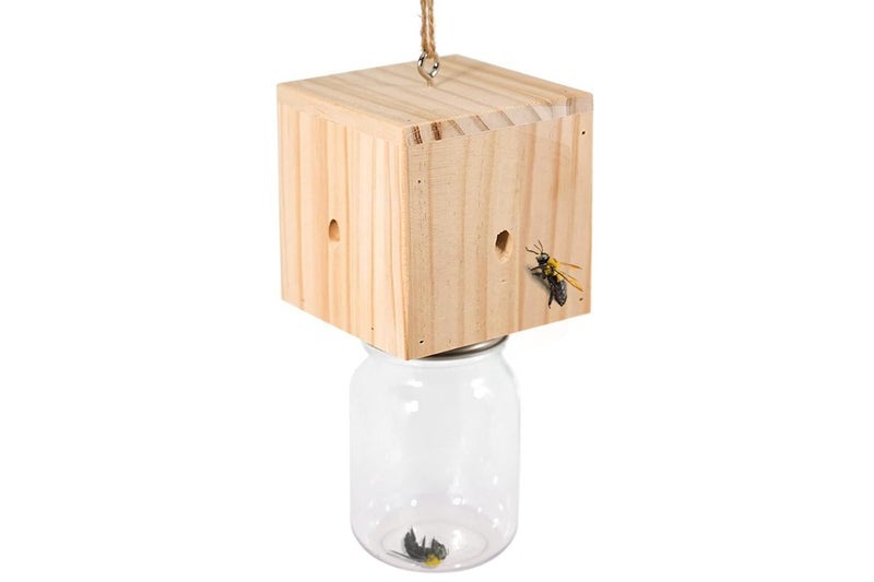 Bee Trap for Outside Hanging Wood Carpenter Bee Traps and Plastic Jar -Style1 Carousel 1