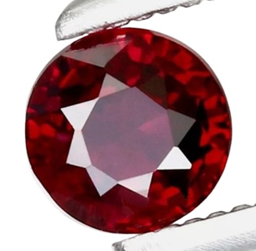 0.61CT SPLENDID ROUND CUT 100% NATURAL PURPLE RED RUBY Carousel 1
