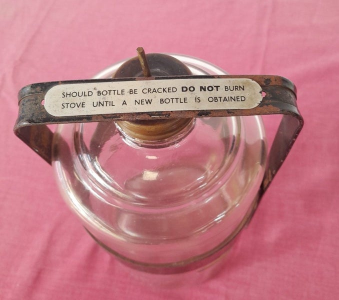 Vintage Rippingilles Fryside Drip Feed Glass Bottle for Paraffin Kerosene Heater Carousel 2