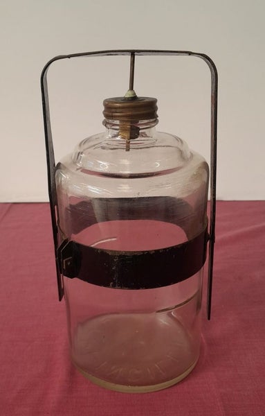 Vintage Rippingilles Fryside Drip Feed Glass Bottle for Paraffin Kerosene Heater Carousel 1