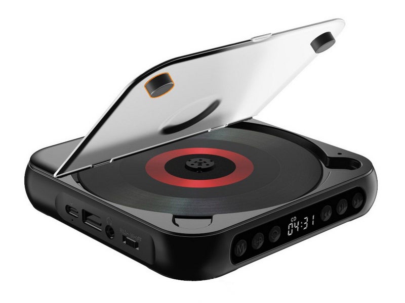 Portable CD Player Bluetooth 5.3 with HiFi Speakers Supports CD USB MP3 Black Carousel 2