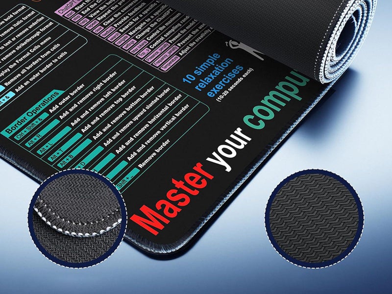 Excel Cheat Sheet Desk Mat Excel Shortcuts Mouse Pad Shortcuts Mouse Mat S Carousel 6