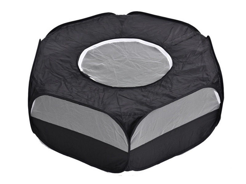 Portable Popup Small Animal Playpen Foldable Tent with Zipper Cover Black Carousel 1