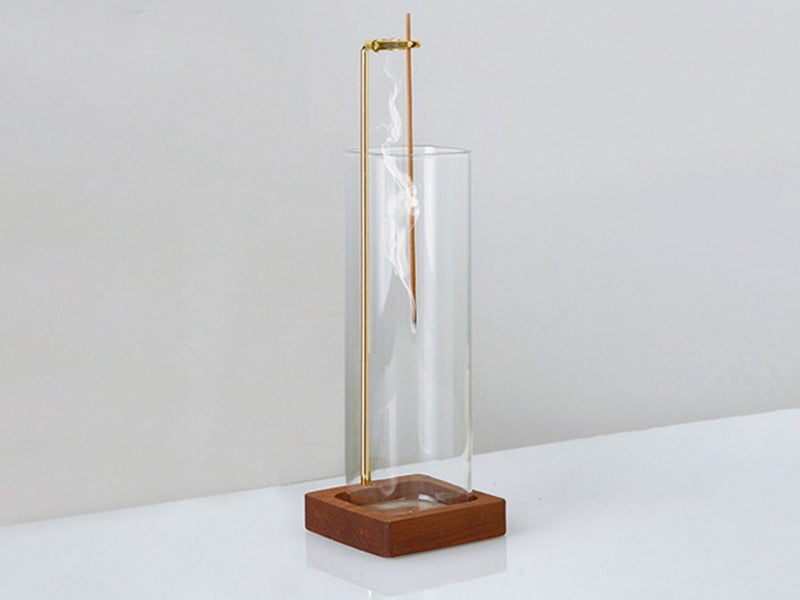 Wooden Incense Holder For Sticks With Glass Ash Catcher Anti-ash Incense Burner Carousel 2