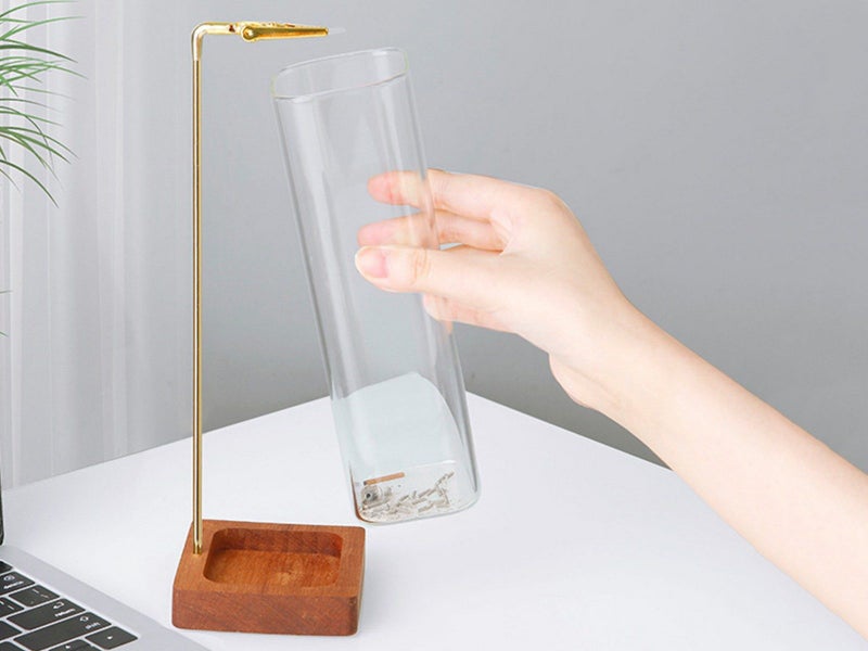 Wooden Incense Holder For Sticks With Glass Ash Catcher Anti-ash Incense Burner Carousel 6