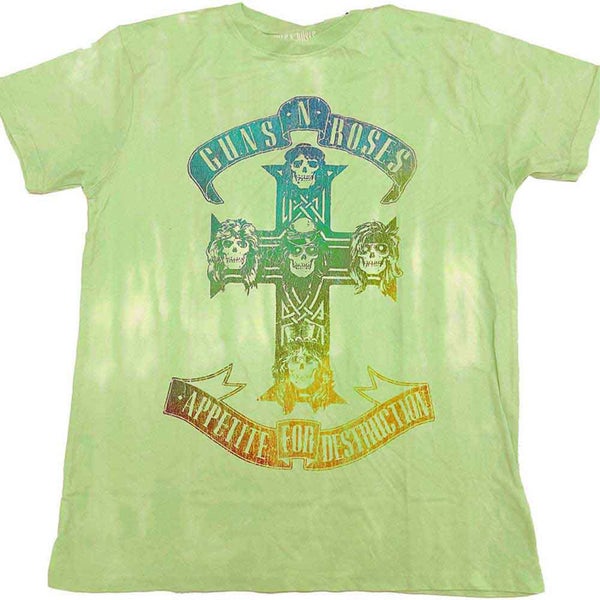 Guns N' Roses Gradient Use Your Illusion Tour Dye Wash T Shirt Carousel 1