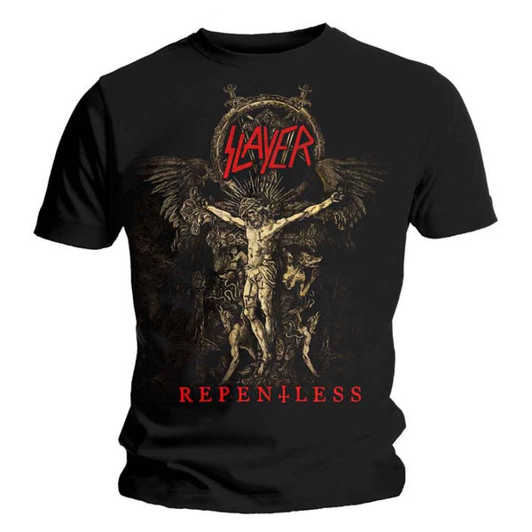 Slayer Cruciform Skeletal Band Logo T Shirt Carousel 1